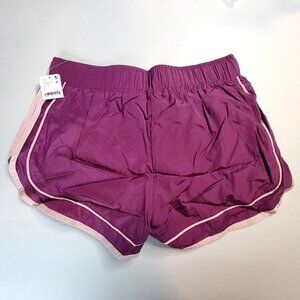FP Movement Womens Purple Running Shorts With Pink Accents Medium Lightweight